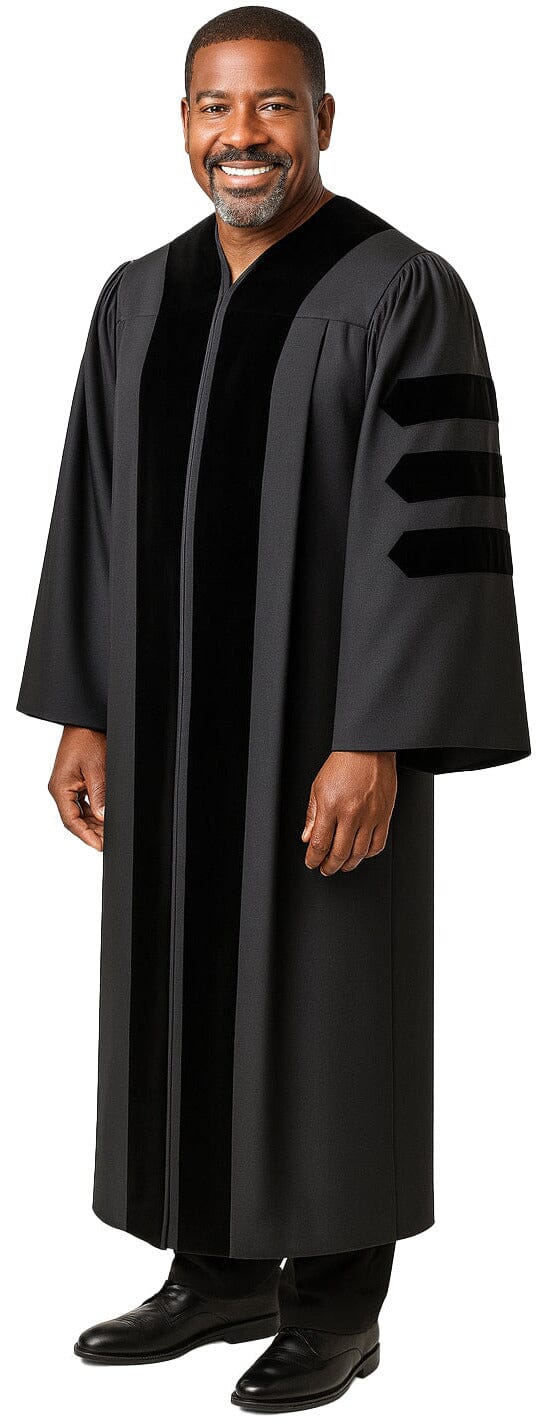 Classic Black Clergy Robe Classic Black Clergy Robe