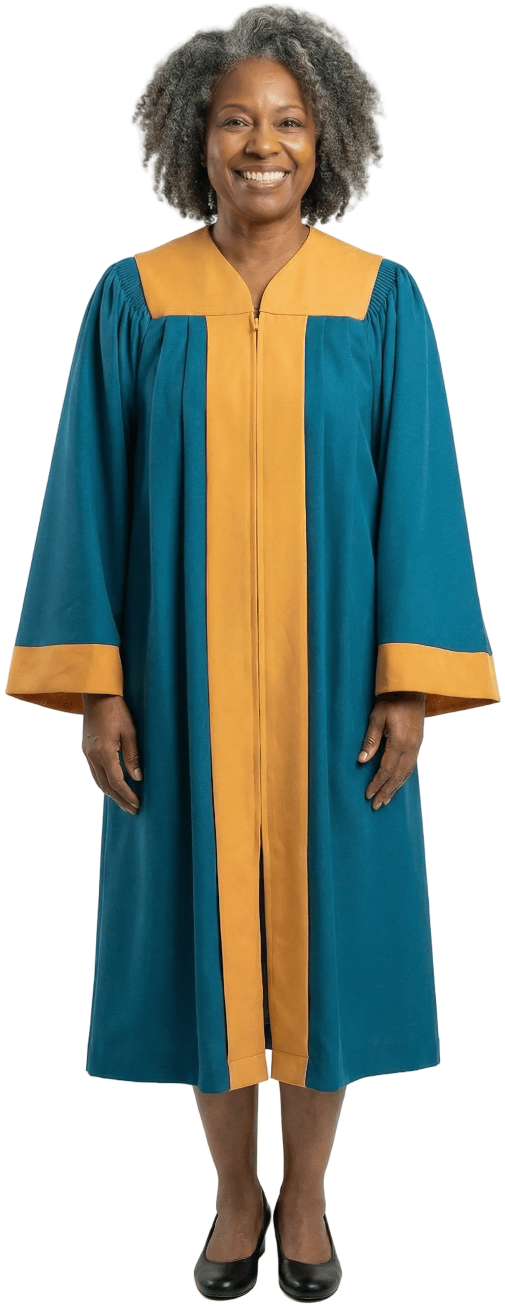 blue choir dresses Melody Robe jump-february24 Ava & Viv Black Color:Butter Cream and a comfortable darted