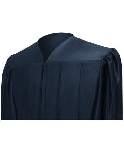 Shiny Navy Blue Choir Robe - Churchings