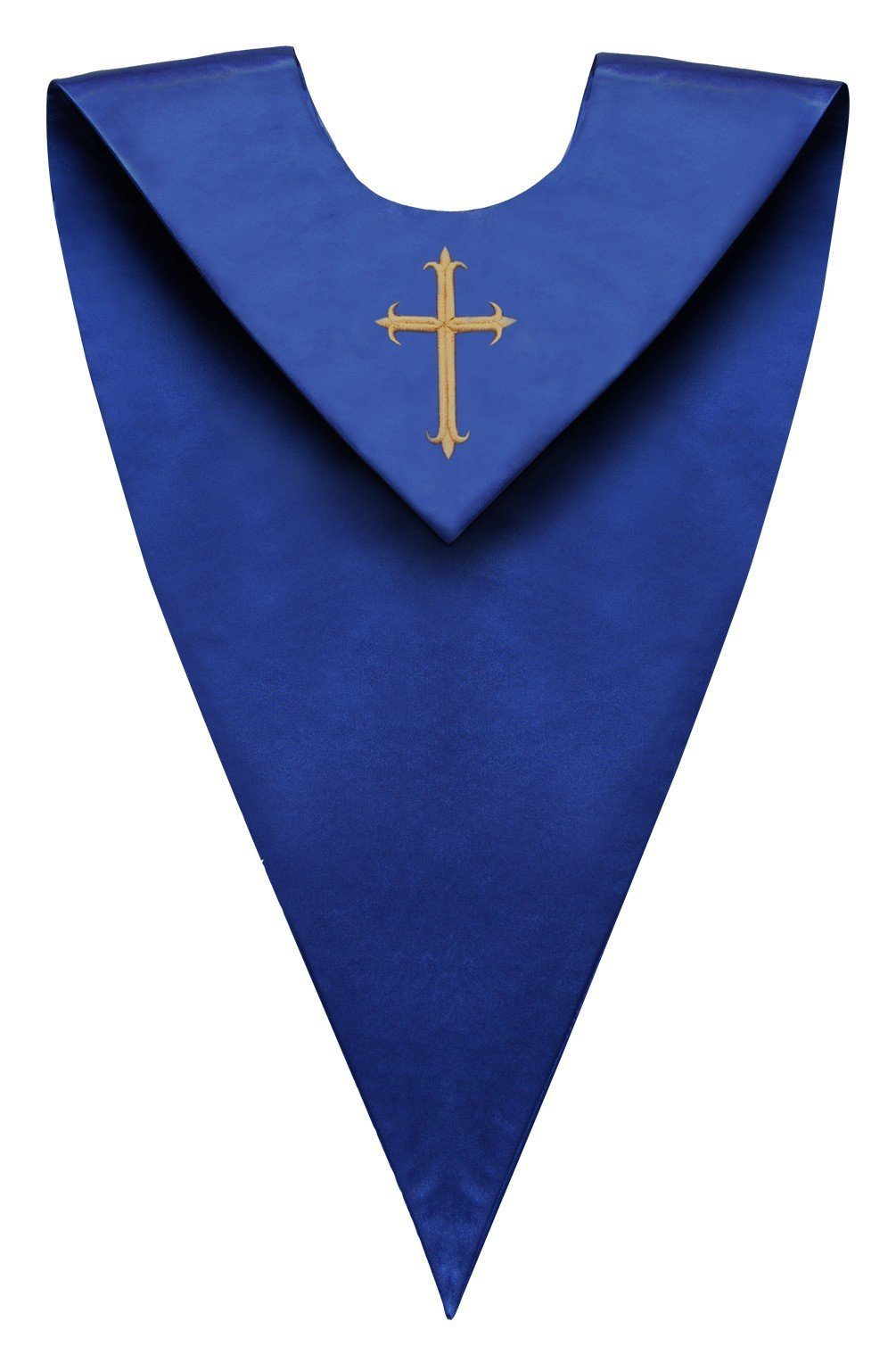 Royal Blue V-Neck Choir Stole - Churchings