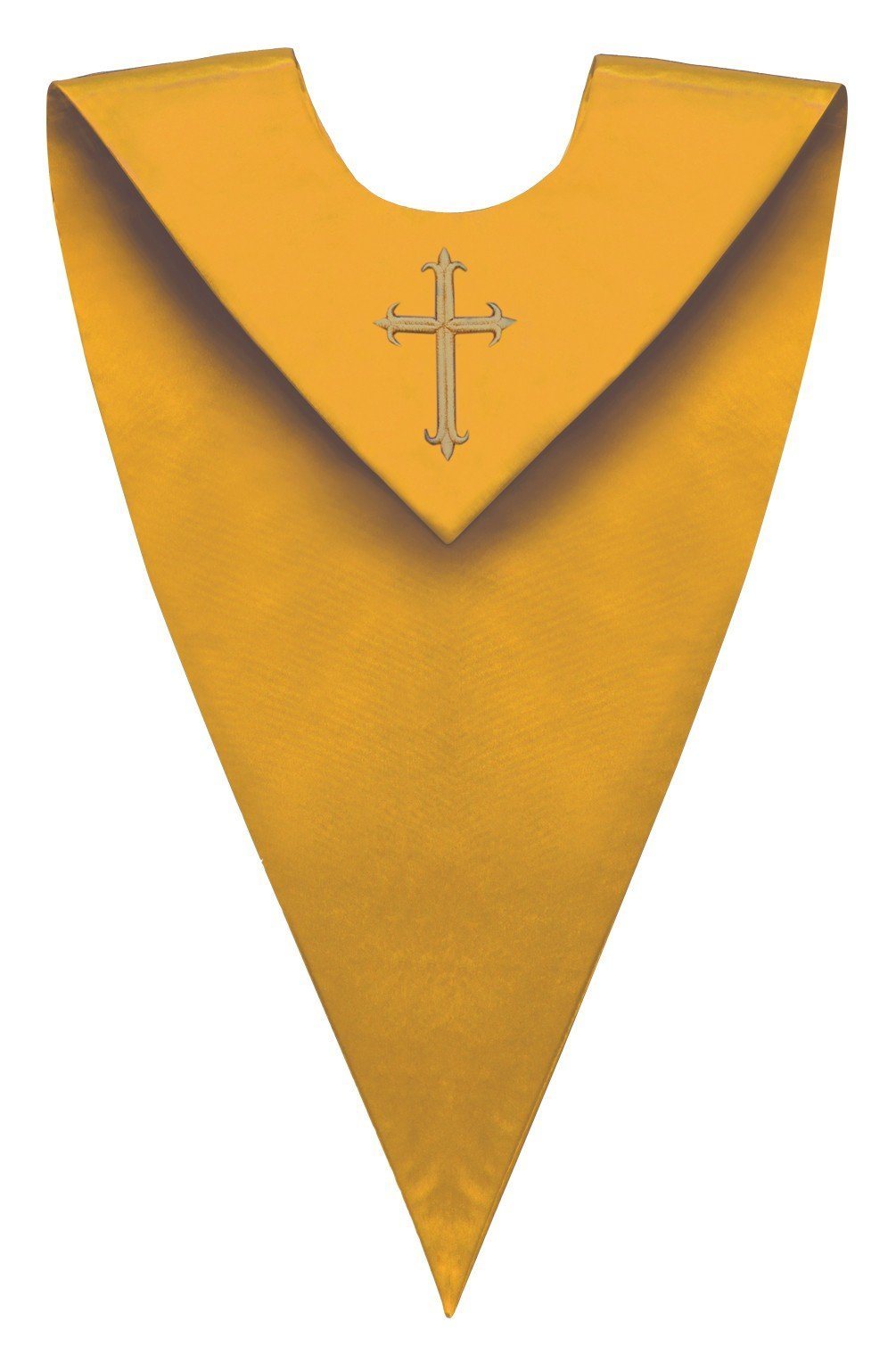 Gold V-Neck Choir Stole - Churchings