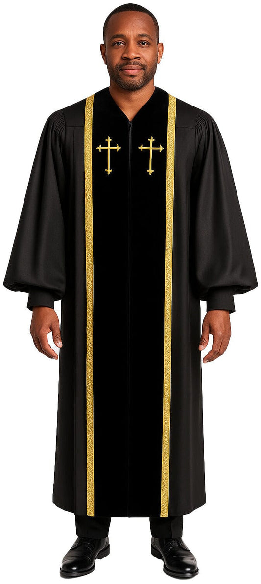 Black Bishop Clergy Robe