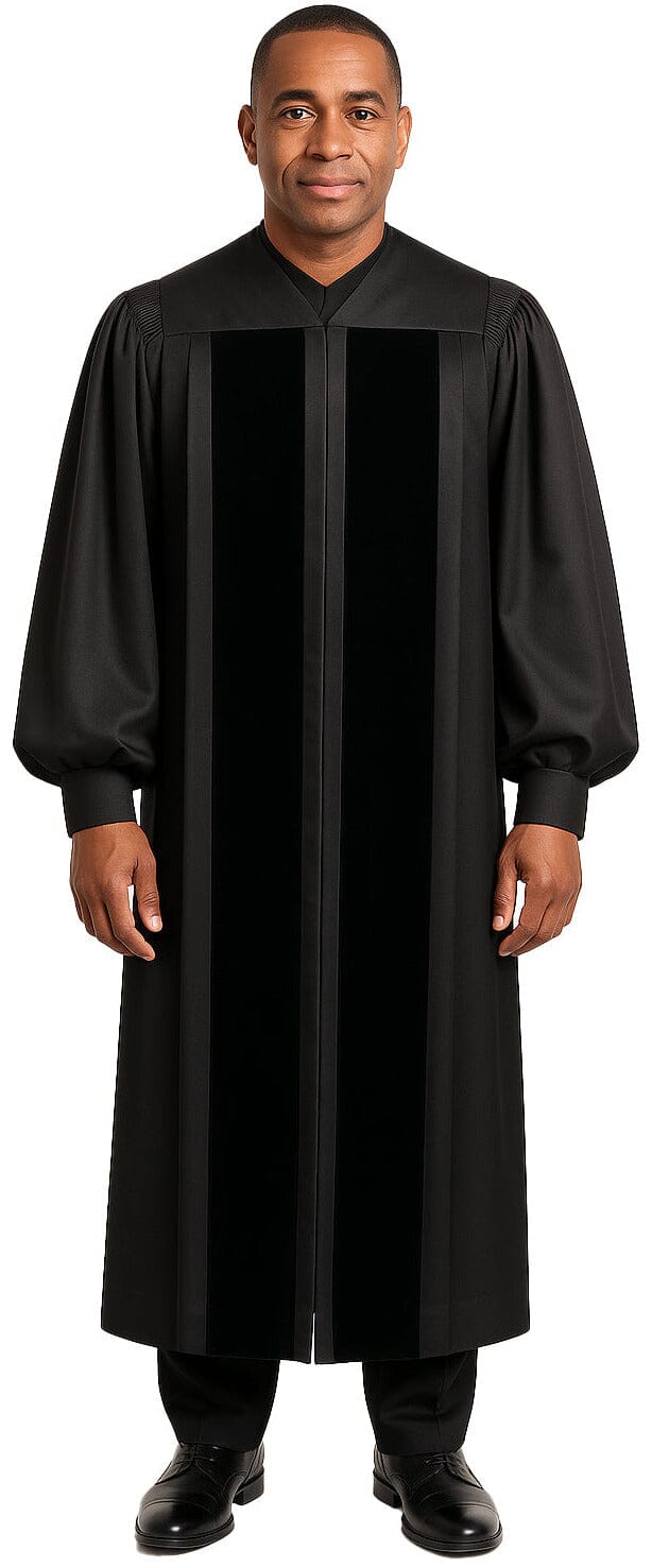 Black Clergy Robe - Churchings