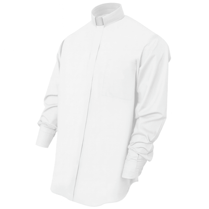 White Long Sleeve Clergy Shirt