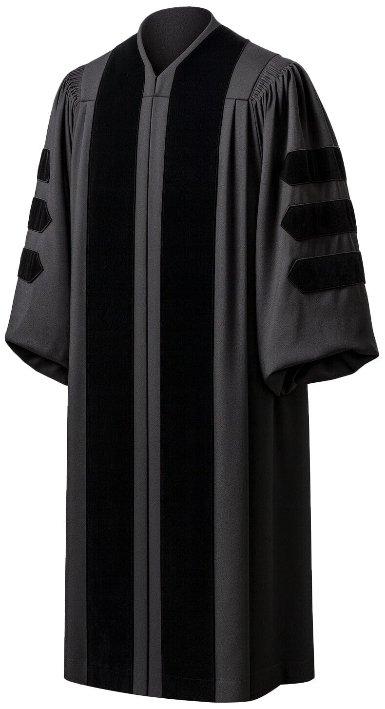 Deluxe Black Clergy Robe - Churchings
