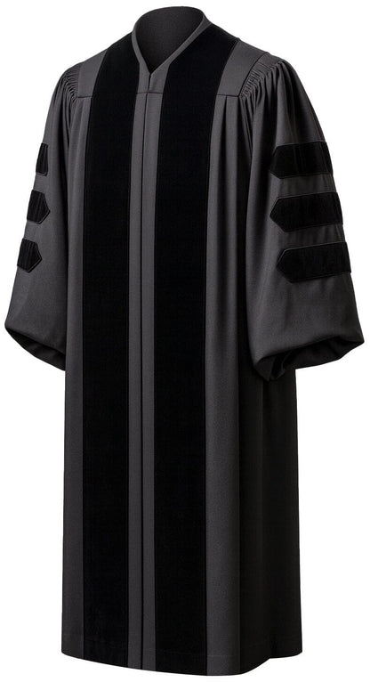 Deluxe Black Pulpit Robe - Churchings