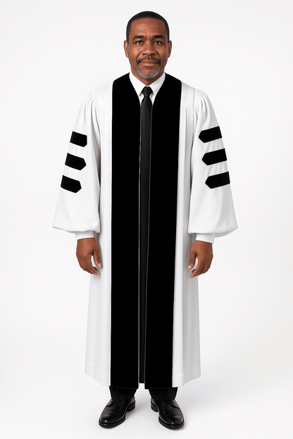 Deluxe White Pulpit Robe - Churchings