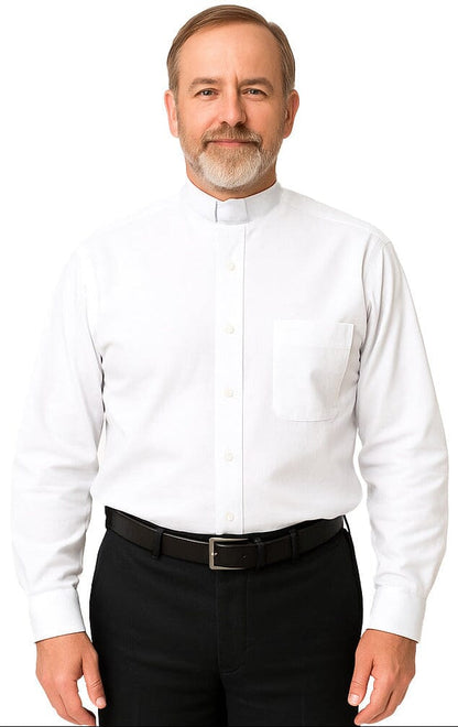 White Long Sleeve Clergy Shirt