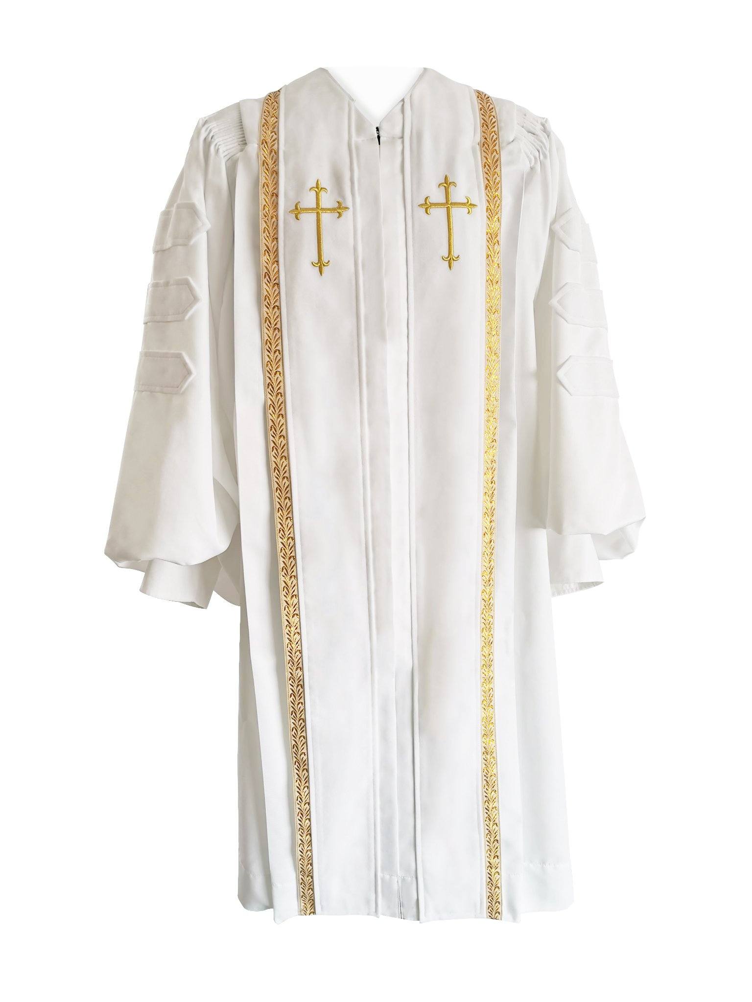 White Bishop Clergy Robe – Churchings