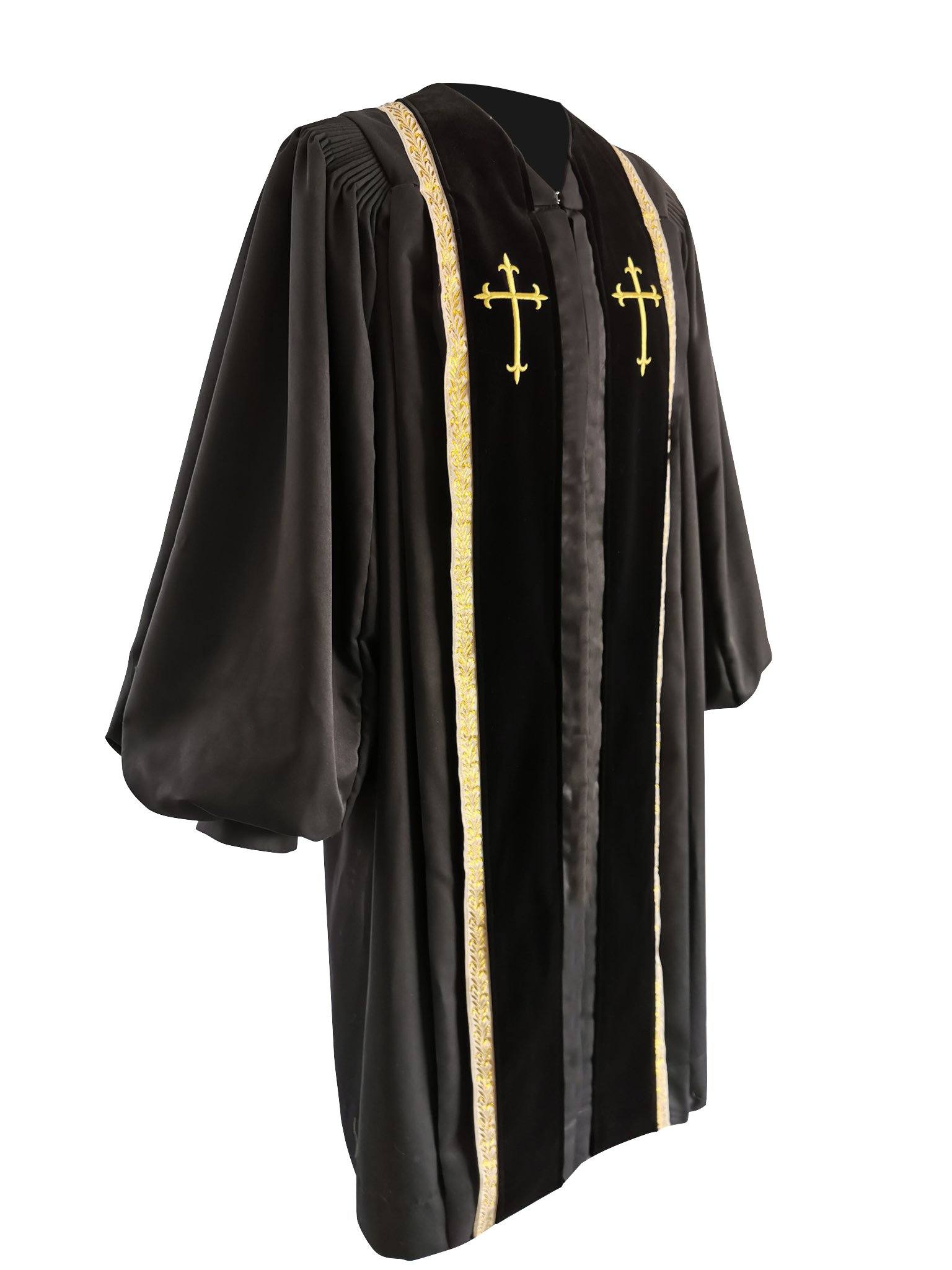 Black Bishop Clergy Robe Black Bishop Clergy Robe