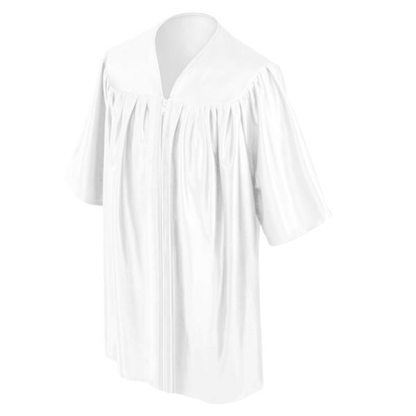 Child's Shiny White Choir Robe - Churchings