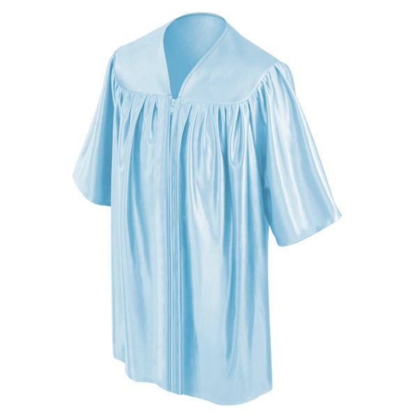 Child's Shiny Light Blue Choir Robe - Churchings