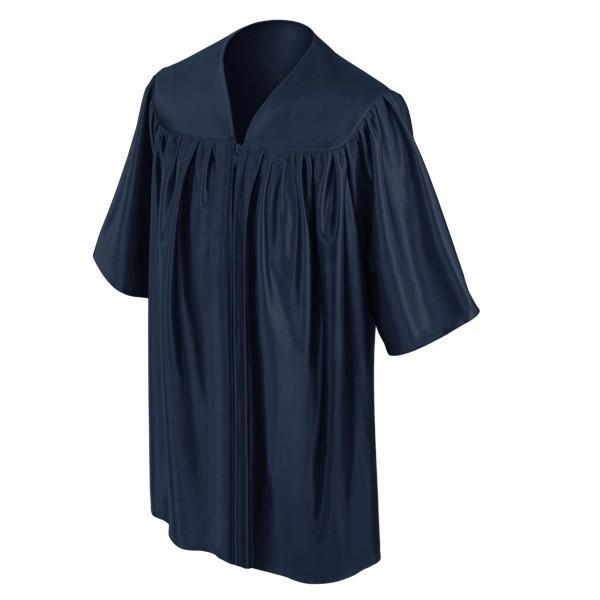 Child's Shiny Navy Blue Choir Robe - Churchings