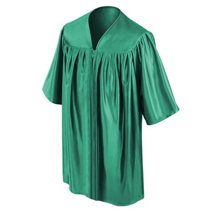 Child's Shiny Emerald Green Choir Robe - Churchings