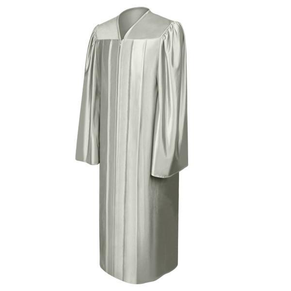 Shiny Silver Choir Robe - Churchings