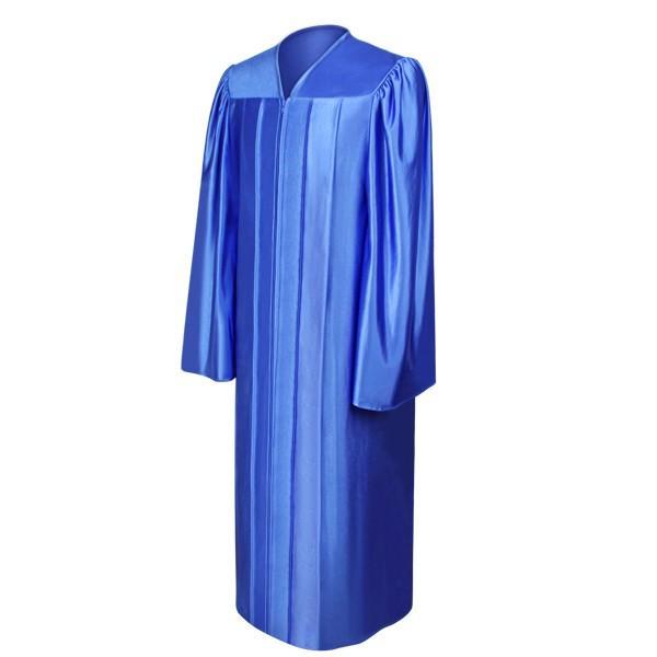 Shiny Royal Blue Choir Robe - Churchings