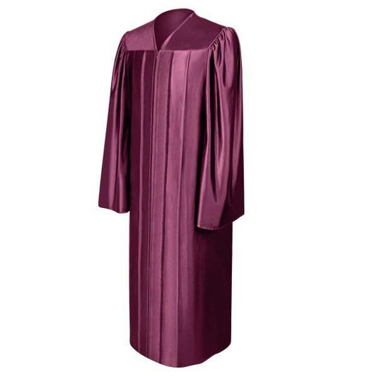 Shiny Maroon Choir Robe - Churchings