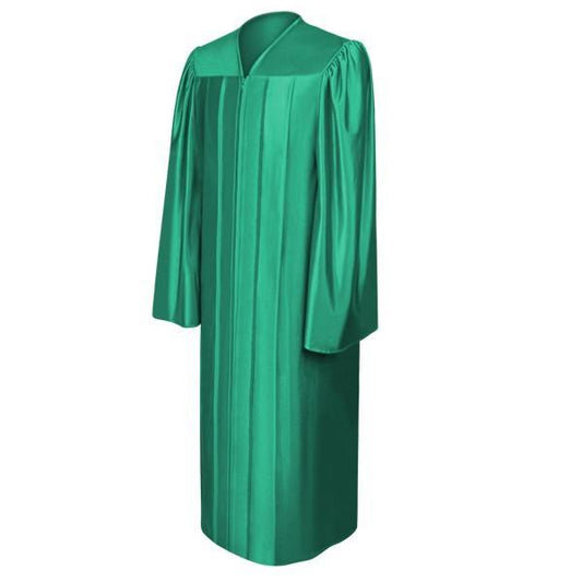 Shiny Emerald Green Choir Robe - Churchings