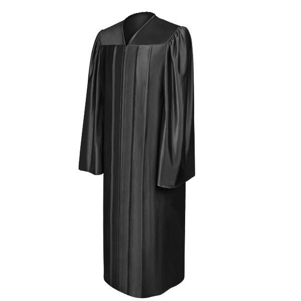 Shiny Black Choir Robe - Churchings
