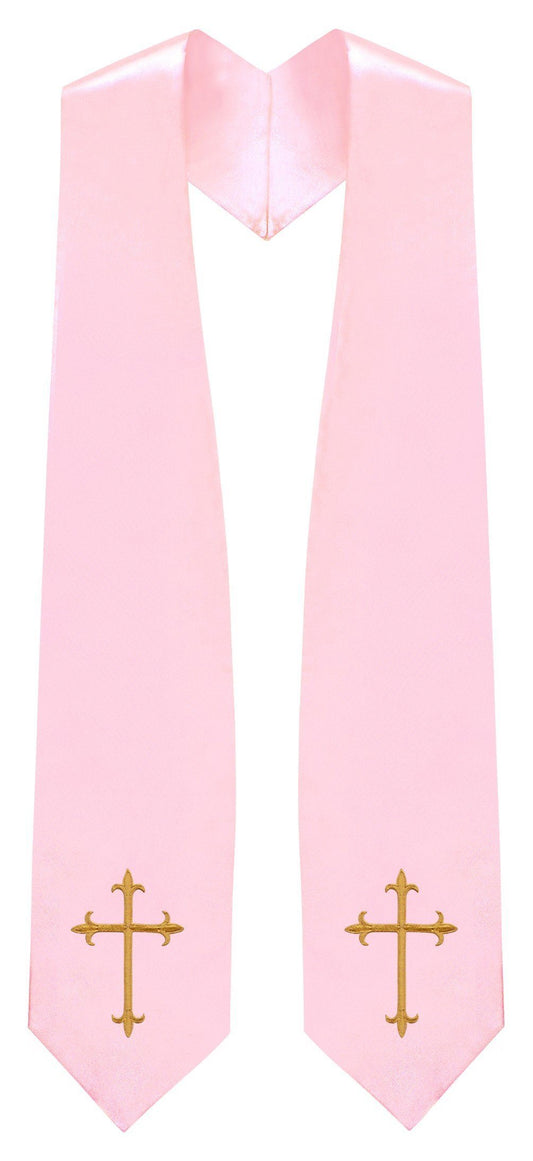 Pink Traditional Choir Stole - Churchings