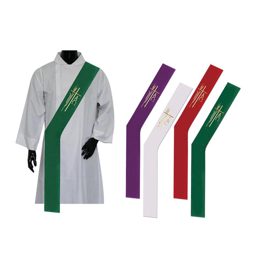 Green Deacon Stole - Churchings