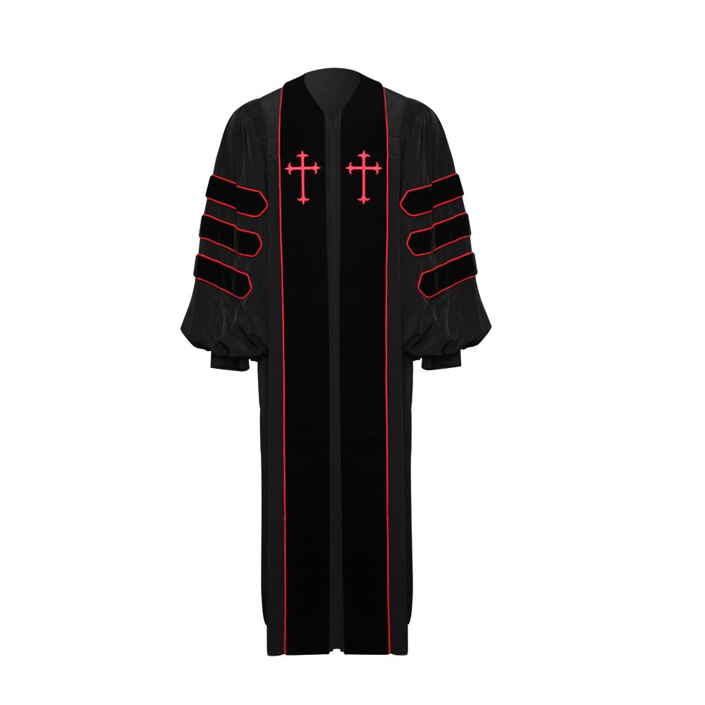 Black Dr. of Divinity Pulpit Robe - Churchings