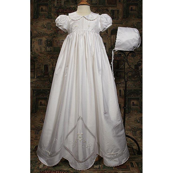 Rosemary Dupioni Baptism Gown - Churchings