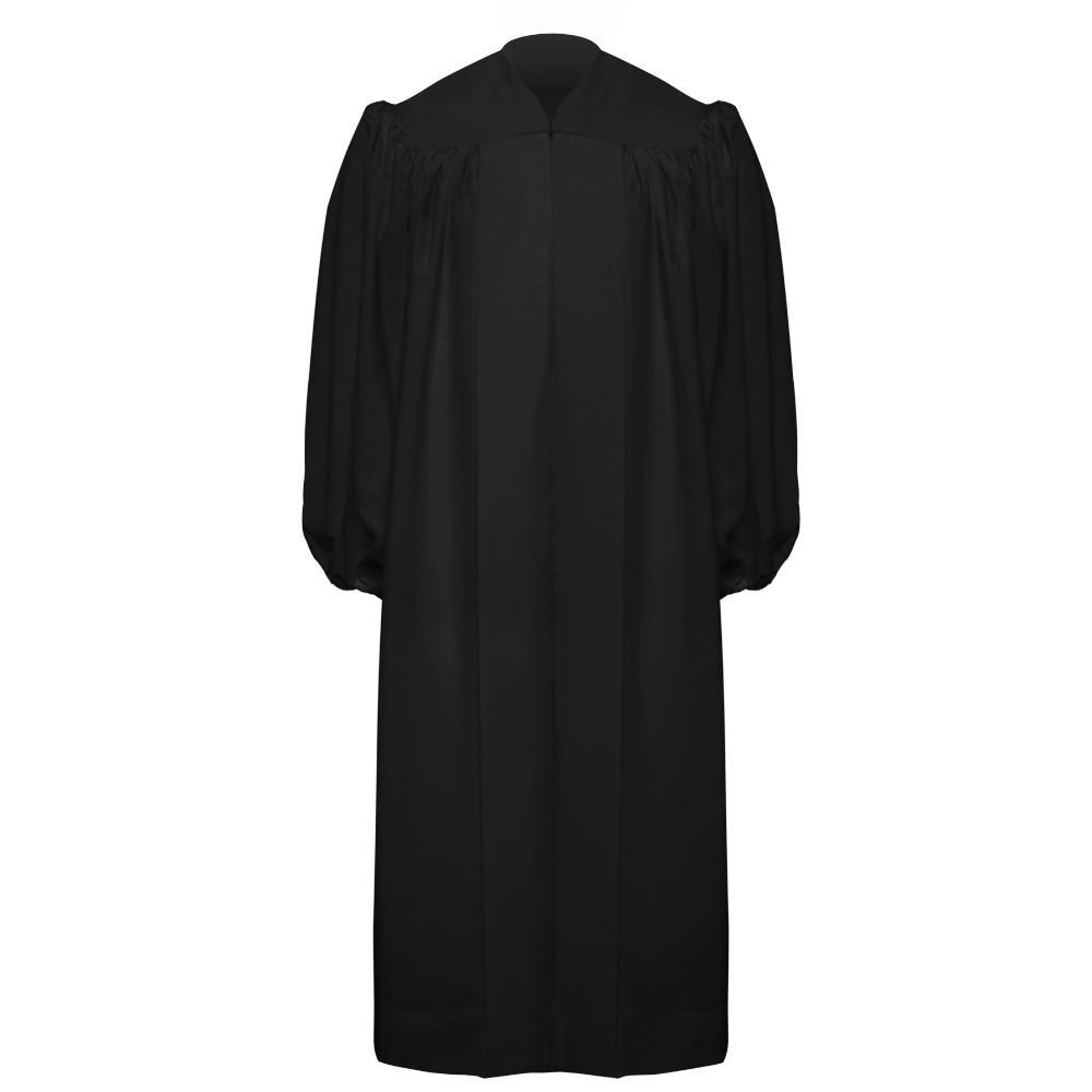 Premium Black Baptismal Robe - Churchings