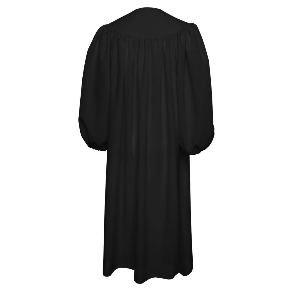 Premium Black Baptismal Robe - Churchings