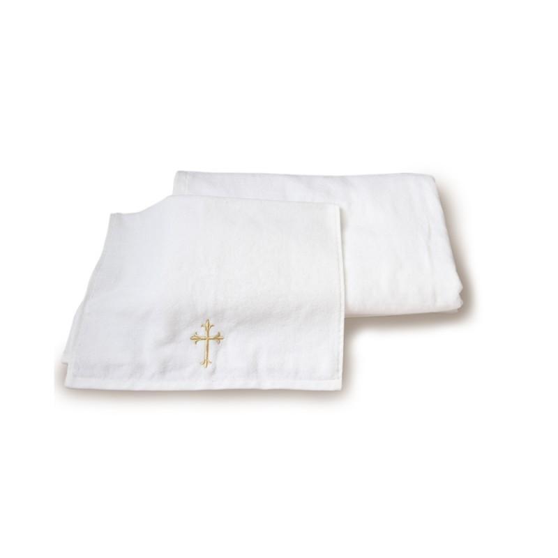 Small Baptism Towel With Cross - Churchings