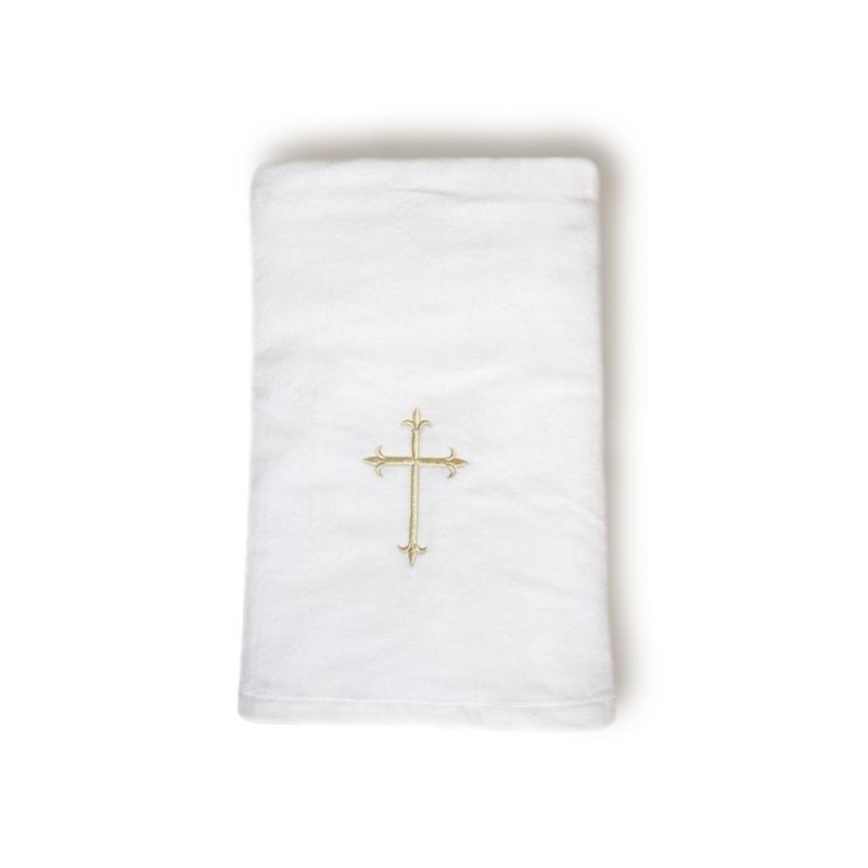 Small Baptism Towel With Cross - Churchings