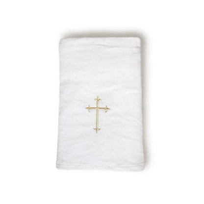 Small Baptism Towel With Cross - Churchings