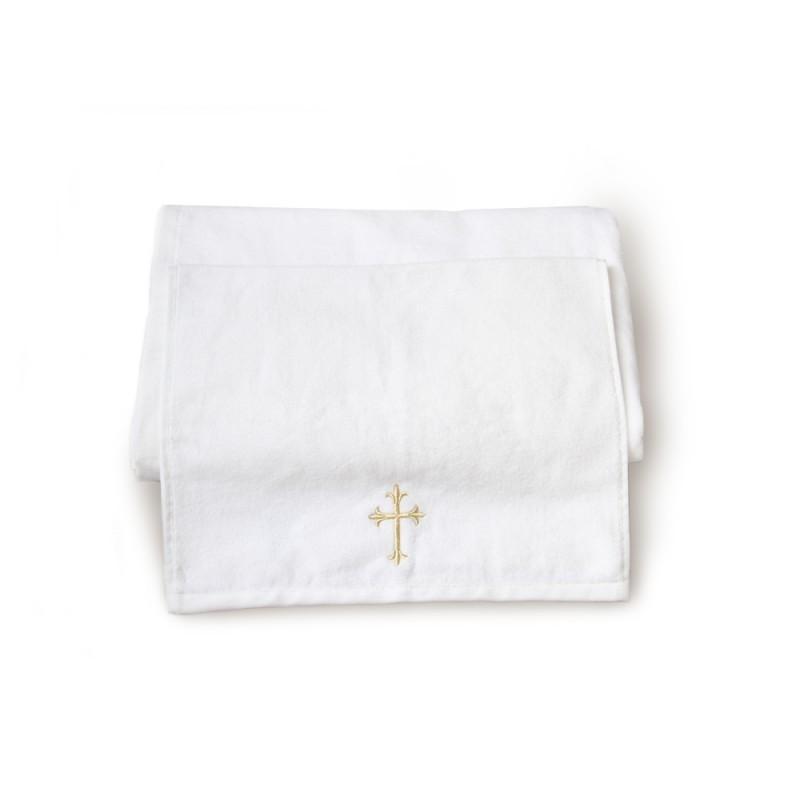 Large Baptism Towel With Cross - Churchings