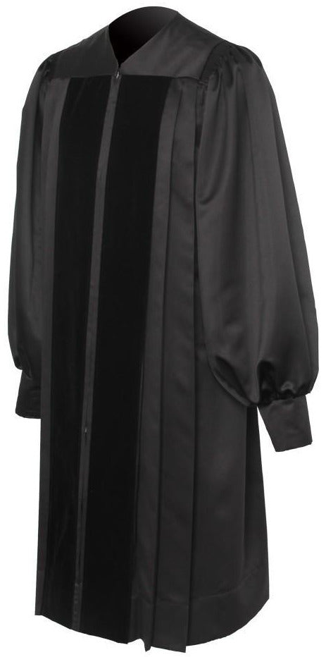 Augustinian Black Robe Black Clergy Robe - Clergy, Pastor & Minister Robes – Churchings