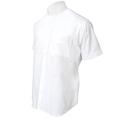 White Short Sleeve Clergy Shirt - Churchings