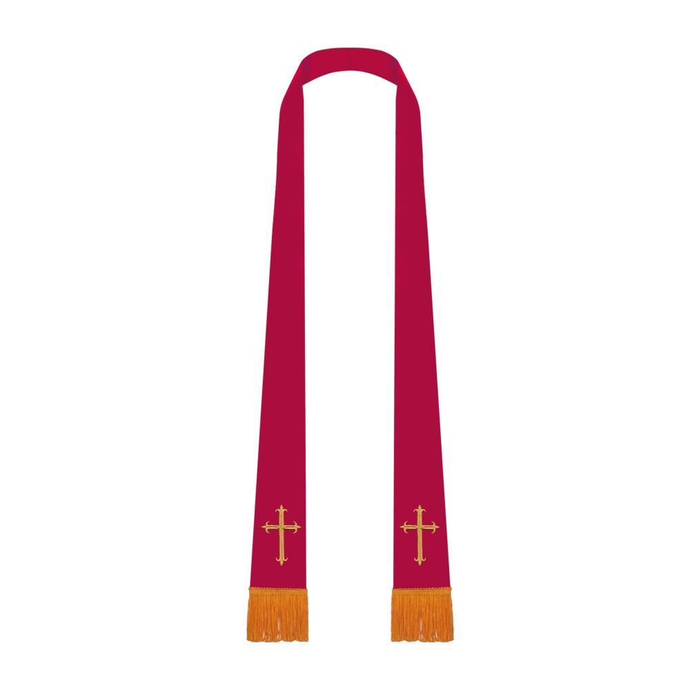 Red Satin Pulpit Stole - Churchings