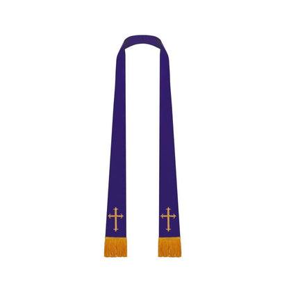 Purple Satin Pulpit Stole - Churchings