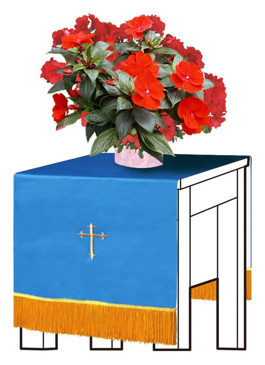 Blue/White Flower Stand Cover - Churchings